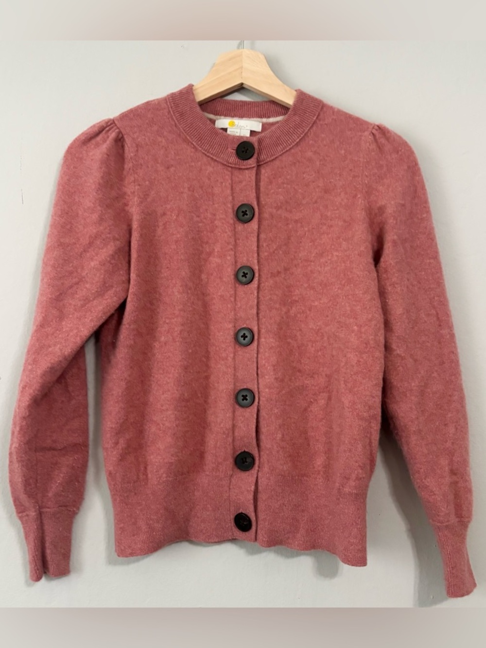 BODEN Mauve Pink 100% Cashmere Button Up Cardigan